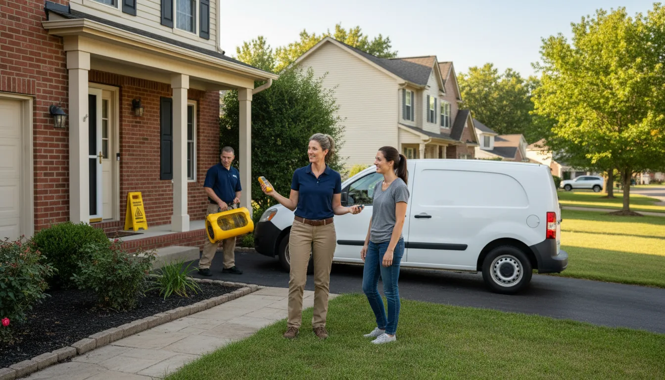 Residential water damage restoration in Buncombe, IL